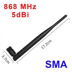 Antenna 868 MHz, 915 MHz 5 dBi SMA PCB plug