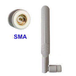 GSM, LTE 6dbi Dual Band Antenna SMA Plug WHITE