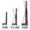 Antena WiFi 2.4GHz 3dBi DOOKÓLNA SMA-RP