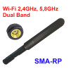 Antenă WiFi 2.4GHz 5.8GHz Dual Band 8dBi SMA-RP