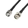 Antenna cable BNC plug / TNC RP plug RG58 10m