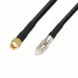 Kabel antenowy FME gniazdo / SMA wtyk RG58 1m