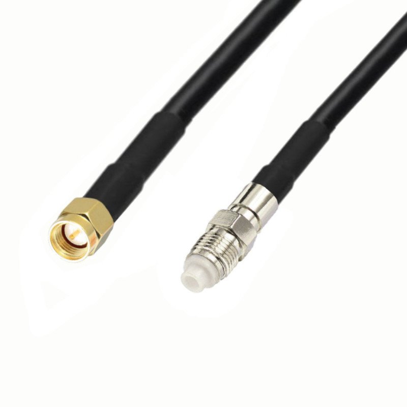 Kabel antenowy FME gniazdo / SMA wtyk RG58 20m