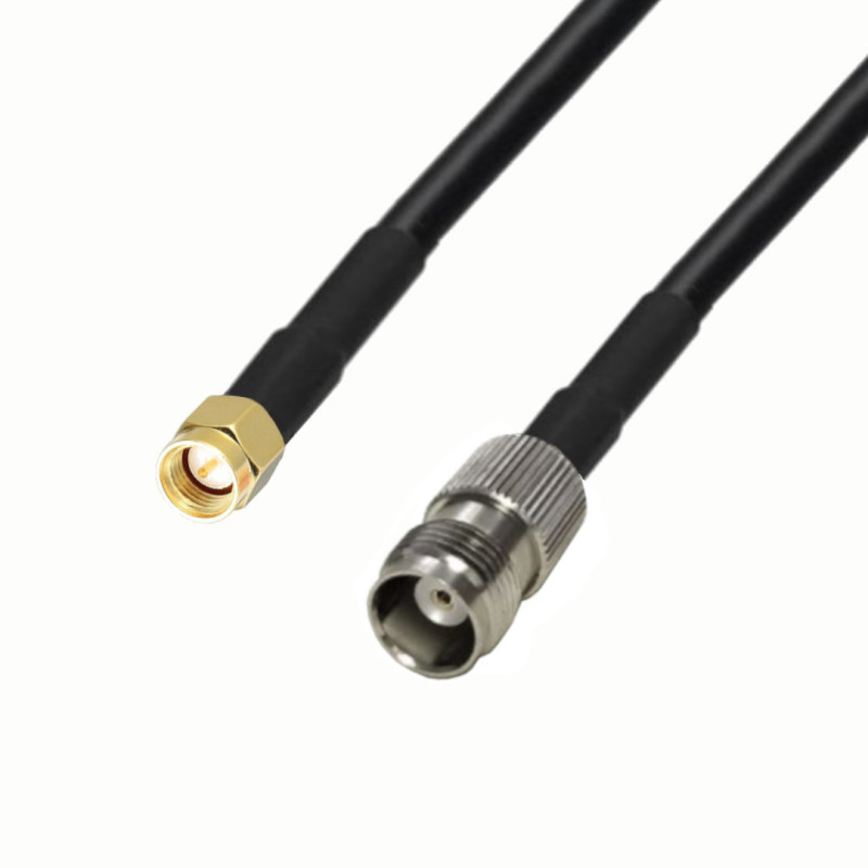 Antenna cable SMA plug/TNC socket RG58 1m