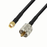 Antenna cable SMA plug / UHF plug RG58 5m