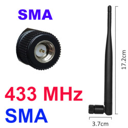 433 MHz 5 dBi abgewinkelte Antenne mit Scharnier, SMA V2-Stecker