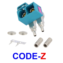 FAKRA 2 * RG174 CODE-Z ANGLED cable socket