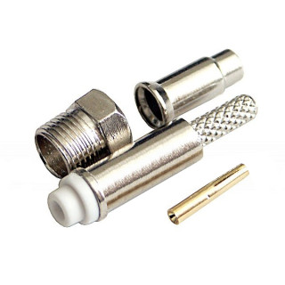 FME socket connector for RG174 cable, crimped