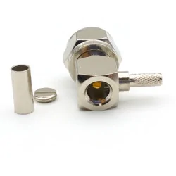 Conector F pentru cablu RG174, UNG CLAMPED