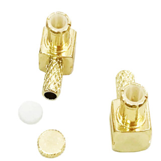 MCX plug connector for RG174 cable, ANGLED