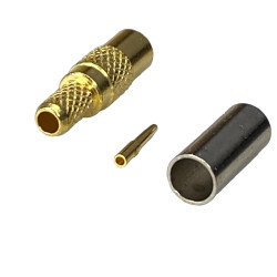 MMCX socket connector crimped for RG174 cable straight