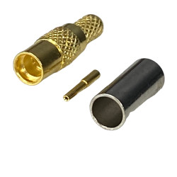 MMCX socket connector crimped for RG174 cable straight