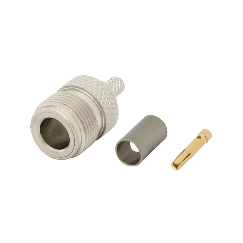 N socket connector for RG58 cable CRIMPED