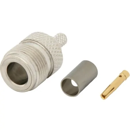 N socket connector for RG58 cable CRIMPED