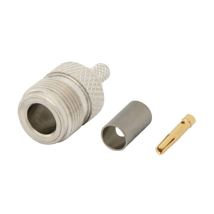 Connector socket N for RG58 cable CRIMPED