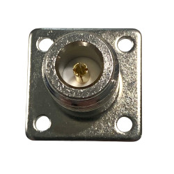 N socket for CHASSIS housing, 4-screw mounting