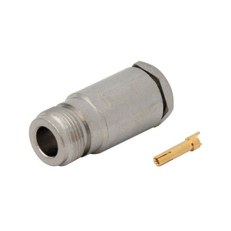 Connector N socket for LMR400, H1000 cable, TWISTED