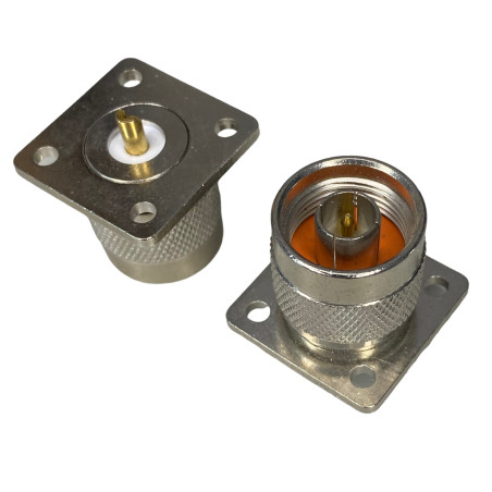 N plug for CHASSIS housing, 4-screw mounting