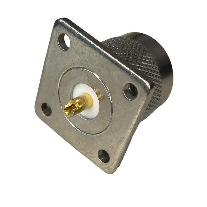 N plug for CHASSIS housing, 4-screw mounting