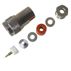 N plug connector for H155 cable, SCREWED