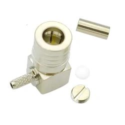 Conector QMA pe cablu RG174, UNG CLAMPED