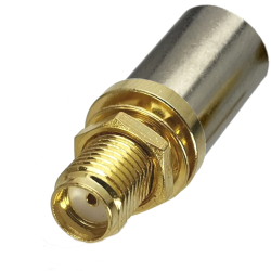 SMA socket connector for LMR300 cable crimped