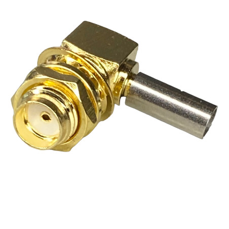 SMA socket connector for RG174 cable CRIMPED ANGLED