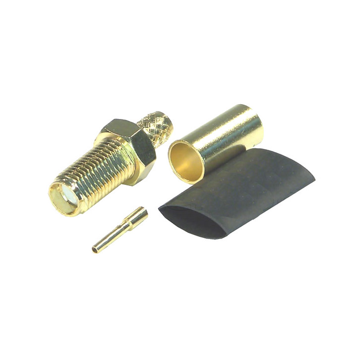 Złącze gniazdo SMA na kabel RG58 zaciskane