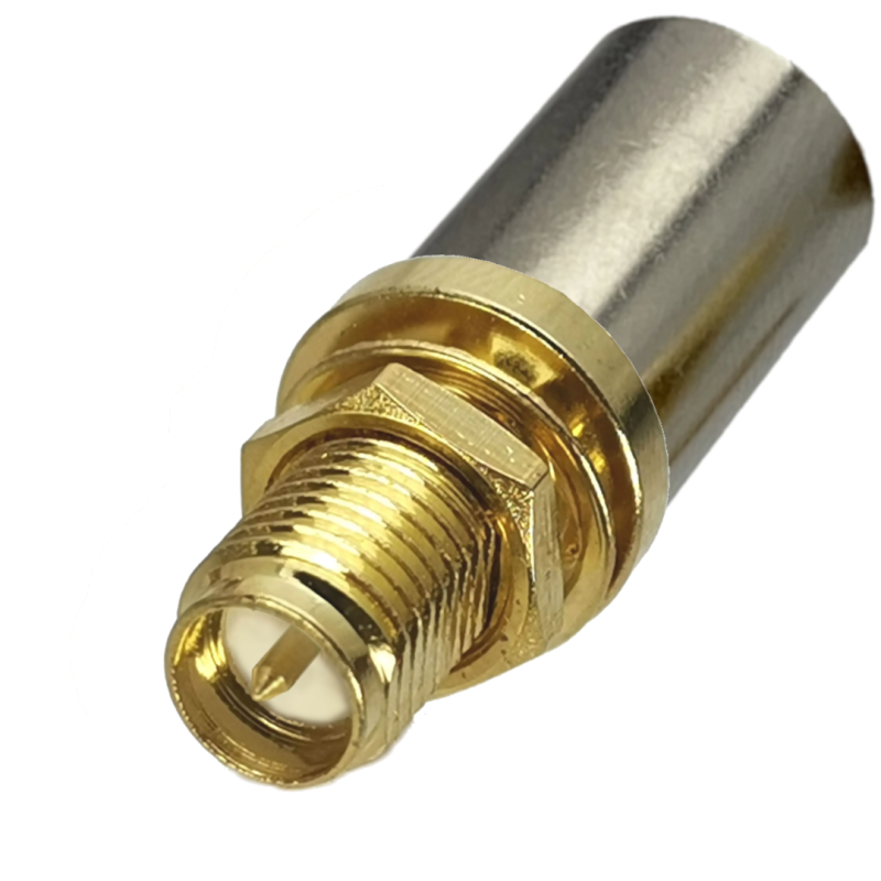 SMA RP socket connector for LMR300 cable, crimped