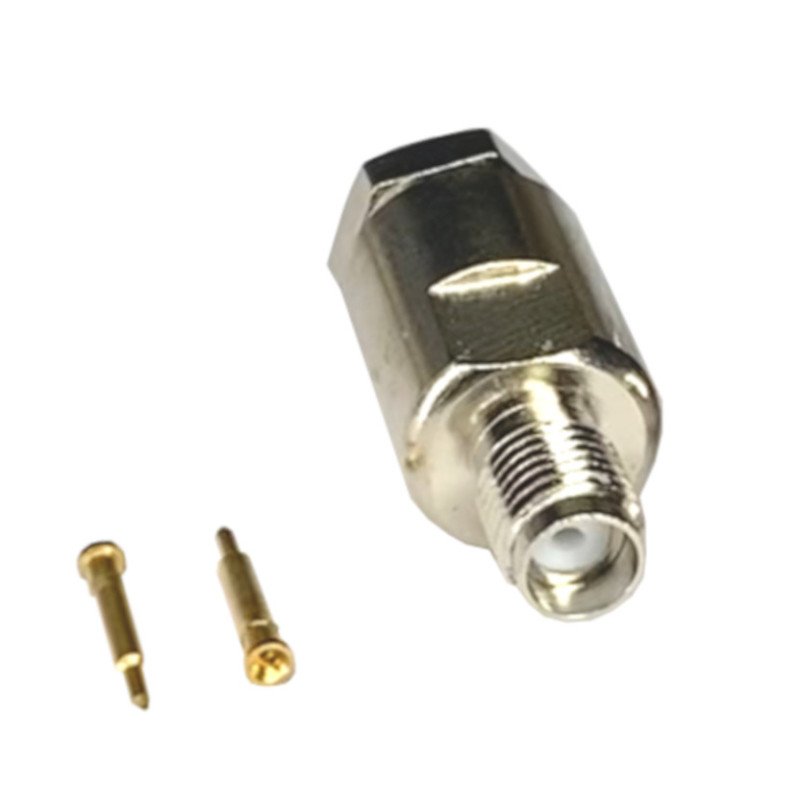 SMA-RP socket connector for RG174 cable, TWISTED