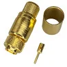 SMA-RP plug connector for H1000 cable CRIMPED GOLD