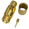 SMA-RP plug connector for H1000 cable CRIMP GOLD