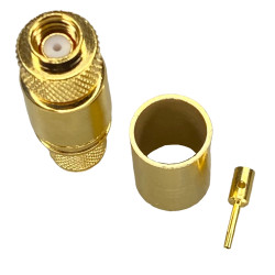 SMA-RP plug connector for H1000 cable CRIMP GOLD