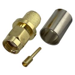 SMA RP plug connector for LMR300 cable, crimped