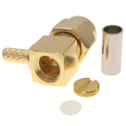 Conector SMA-RP pentru cablu RG174, ANGLE CRAMP