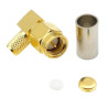 SMA-RP plug connector for RG58 cable CRIMPED ANGLE