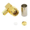 SMA-RP plug connector for RG58 cable CRIMPED ANGLE