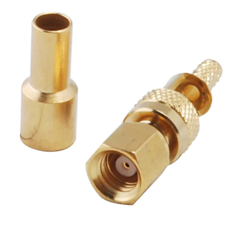 SMC plug connector for RG174 cable crimped