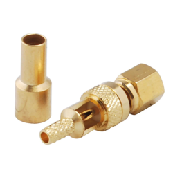 SMC plug connector for RG174 cable, crimped