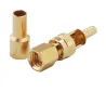 SMC plug connector for RG174 cable, crimped