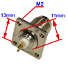 TNC socket for CHASSIS housing, 4-screw mounting