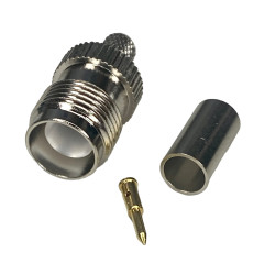 Connector TNC RP socket for RG58 cable CRIMPED