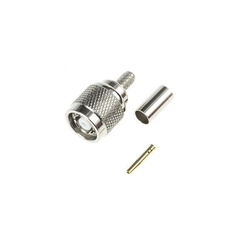 TNC-RP plug connector for RG58 cable CRIMPED