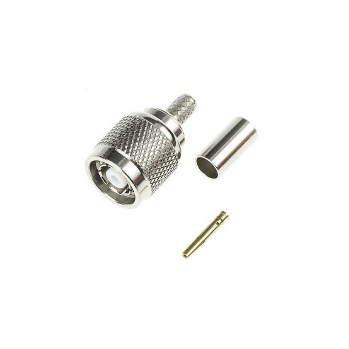 TNC-RP plug connector for RG58 cable CRIMPED