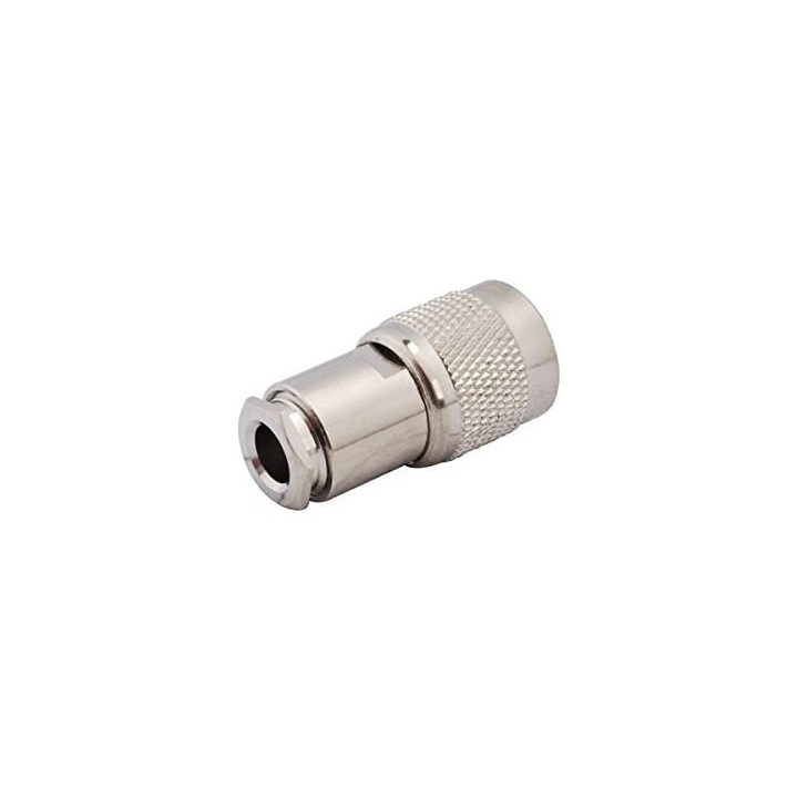 TNC plug connector for RG58 cable, TWISTED