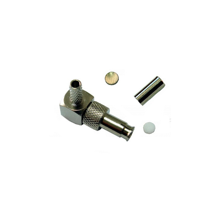 TS9 plug connector for RG174 cable ANGLE V1