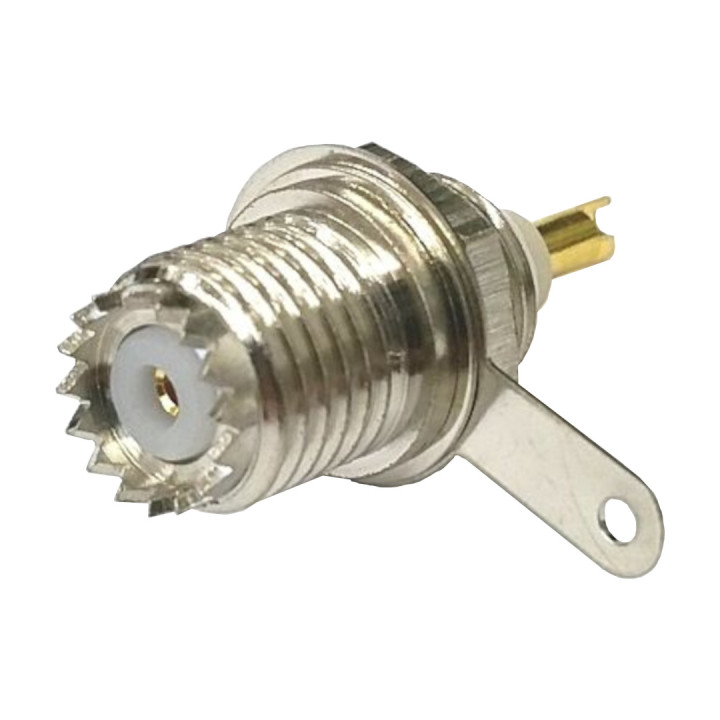 Mini UHF socket for CHASSIS housing - STRAIGHT