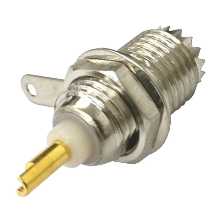 Mini UHF socket for CHASSIS housing - STRAIGHT