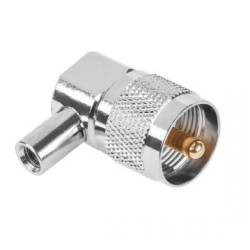 UHF plug connector for RG58 cable SCREW-ON ANGLE