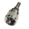 Soldered UHF plug connector for RG58 cable